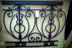 SA201 Sample of Ralph Lauren hand forged interior wrought iron stair rail with finalized design