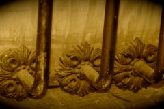 S120 Sample wrought iron rail with decorative metal round balusters