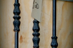 S120 Sample wrought iron rail with decorative metal round balusters