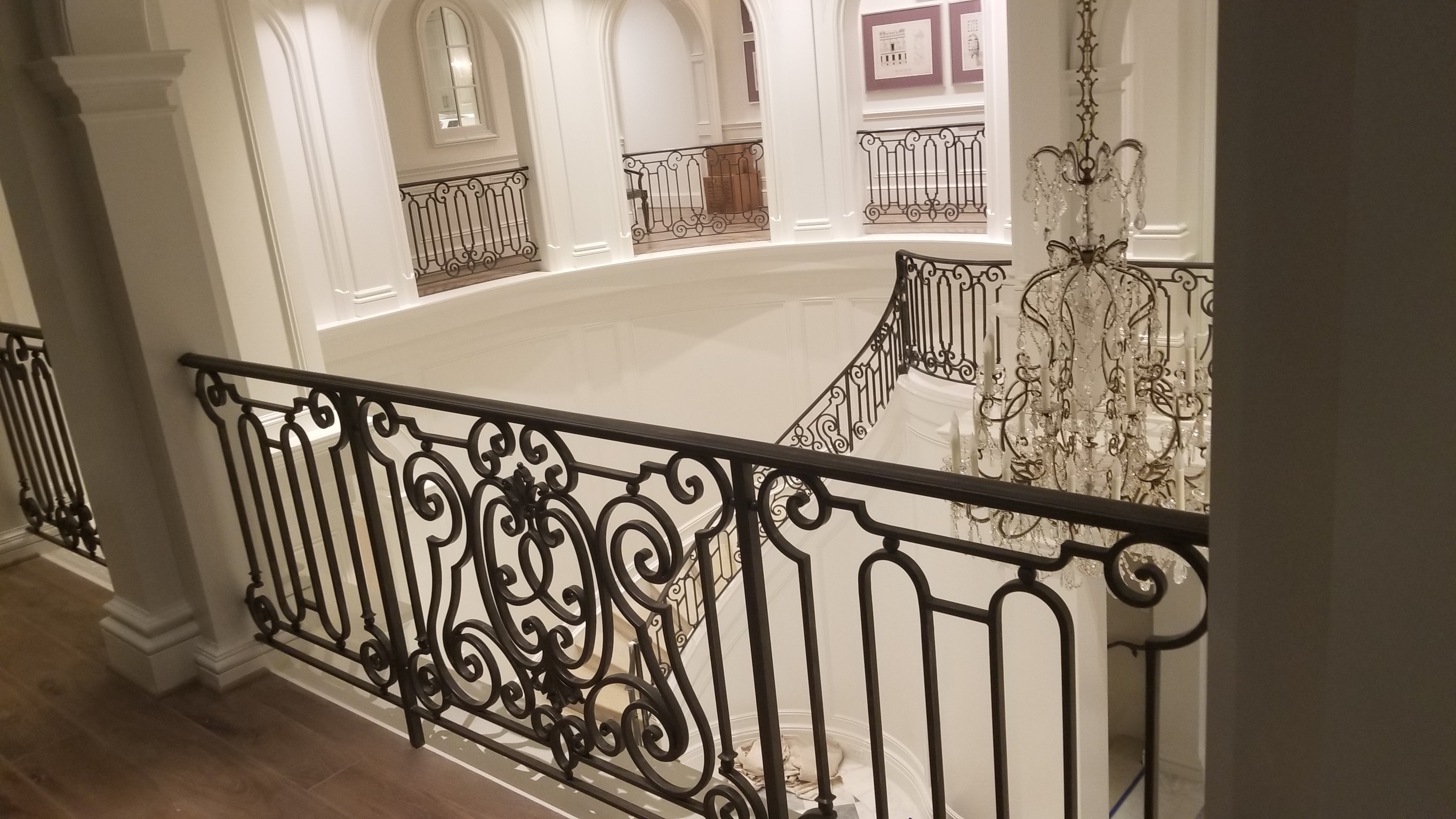 Patina Railing Iron Interior Stair Railing HAND CRAFTED— Patina Metals