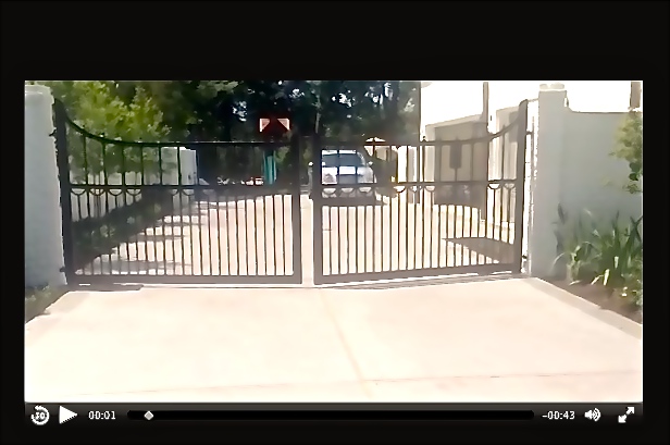 Click image to watch the video of this swing gate install.