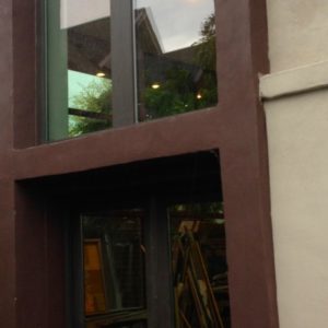 North facing entrance with 6' double entry door